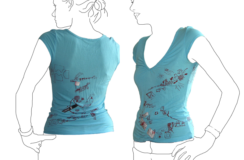 Tshirt printed with it\'s own life cycle