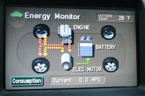 Map of Prius Energy Usage in motion