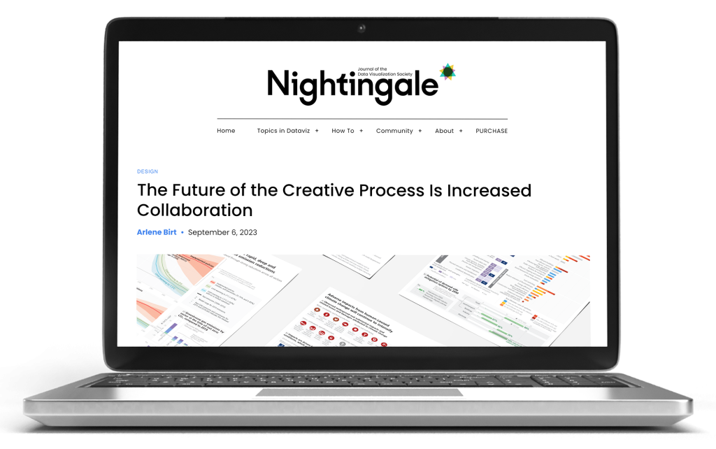 Laptop with Nightingale article on the screen