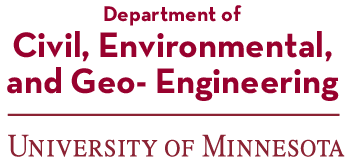University of Minnesota Department of Civil, Environmental, and Geo- Engineering
