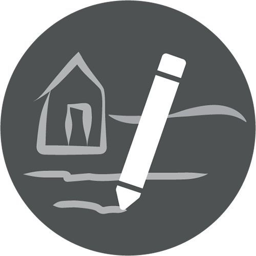 An icon representing sketching